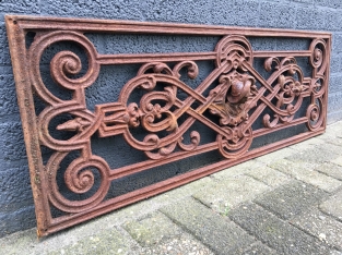 Balcony ship railing, window rack, cast iron rest .